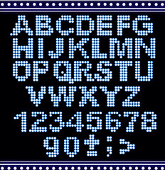 Alphabet - letters from neon lamps