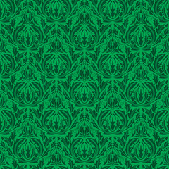 Groen naadloos behang