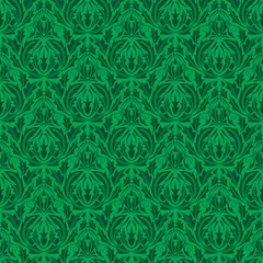 Velvet curtains Green Green seamless wallpaper