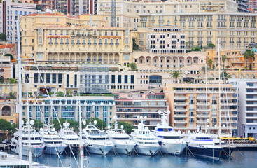 Boats and yachts in Monaco harbor