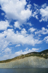 Sky, mountains and sea