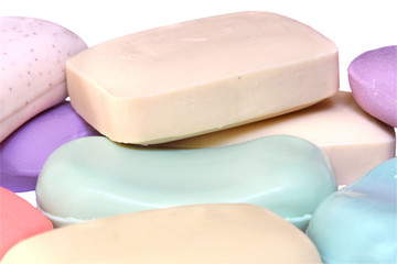 many different pieces of soap