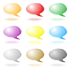 Vector 3d chat icons