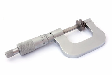 Micrometer isolated on white background horizontal