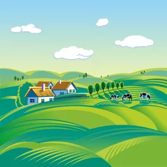 Fototapeten Sommertag Landschaft © Rustic