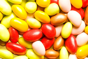 Background made of many colourful jelly beans