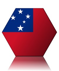 samoa drapeau hexagone samoa flag