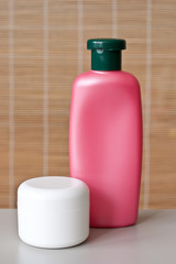 Bottles of shampoo