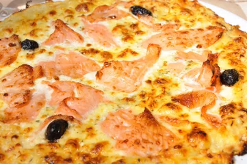 pizza au saumon