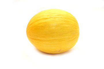 Yellow melon on a white background