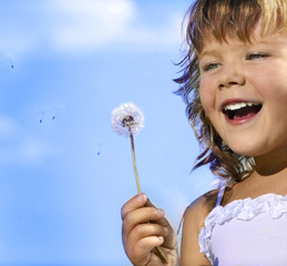 girl with dandellion