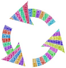 Frecce colorate che si rincorrrono