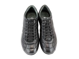 Men's leather sneakers. Isolated