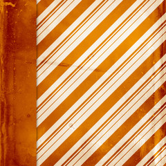 Orange vintage striped background with left side border