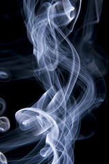 Fototapeta premium blue smoke on black