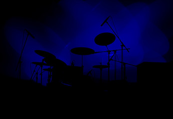 Naklejka premium Drums In Lights 2