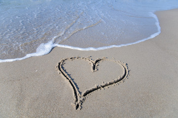 Herz am Strand