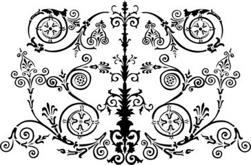 symmetrical curls black color