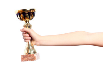 mano tiene coppa - trofeo
