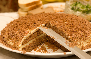 Pie with a chocolate crumb
