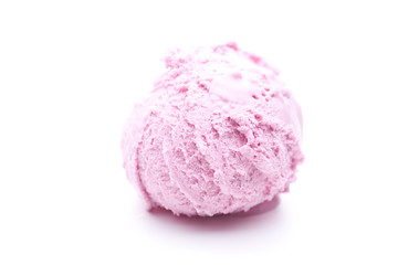 Einzelne rosa Kugel Eis