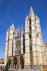 Fototapeta na wymiar Leona Cathedral, Hiszpania