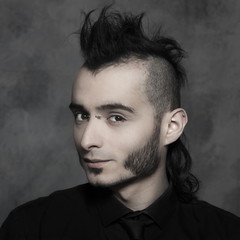 handsome man portrait punk