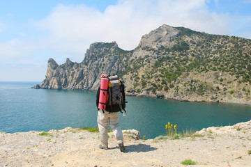 Fototapeta premium Hiking in the Crimea mountains