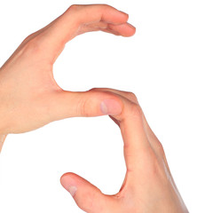hands represents letter s