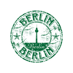 Obraz premium Pieczątka Berlin grunge