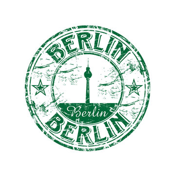 Berlin grunge rubber stamp