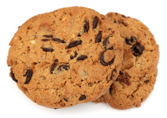 deux cookies aux pépites de chocolat