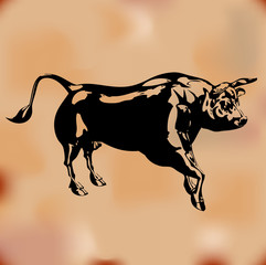 Black Bull Background