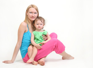 young mother and her baby