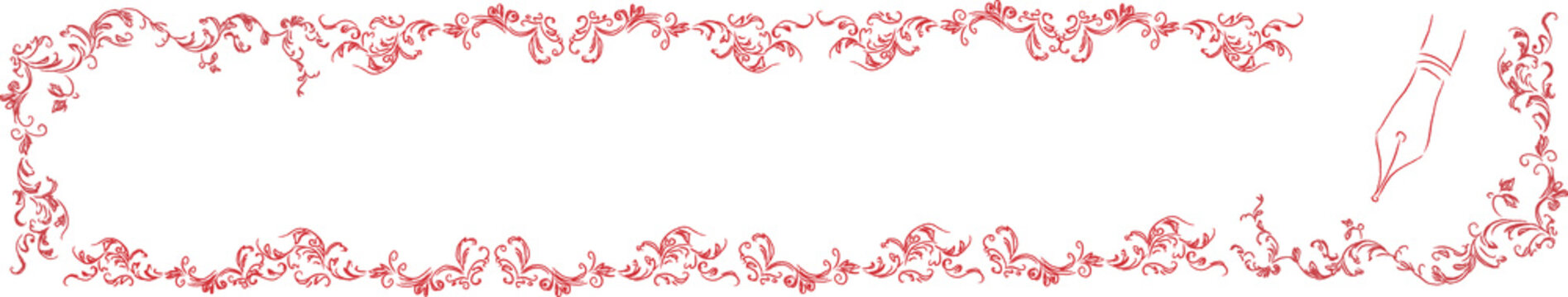 banner con decorazioni floreali