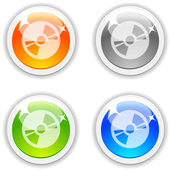 CD realistic buttons. Vector illustration.