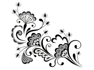 Flower ornamental design element