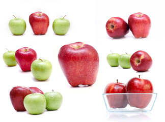 collection of isolated apples