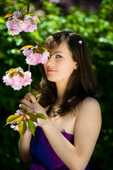Fototapeta premium spring woman