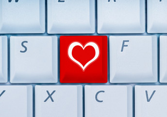 Tastatur mit Herz-Taste