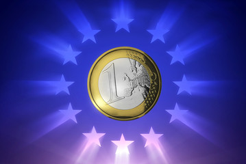 One euro Money concept