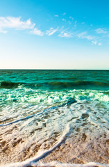 Beautiful sea and clouds sky