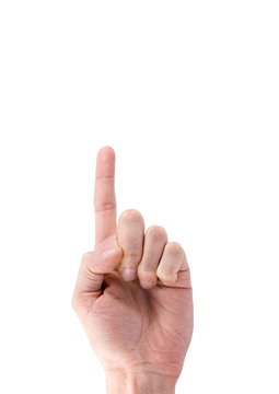 erhobener Zeigefinger (isoliert)