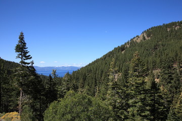 Lake Tahoe and Mountainside