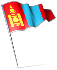 Flag pin - Mongolia