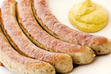 Bratwurst mit Senf