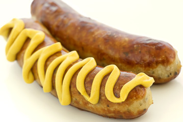 Rossbratwurst mit Senf