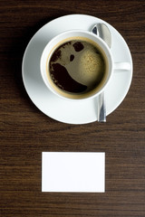 coffee and card