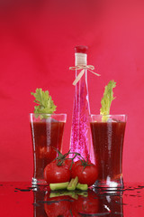 Bloody mary or tomato juice