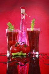 Bloody mary or tomato juice